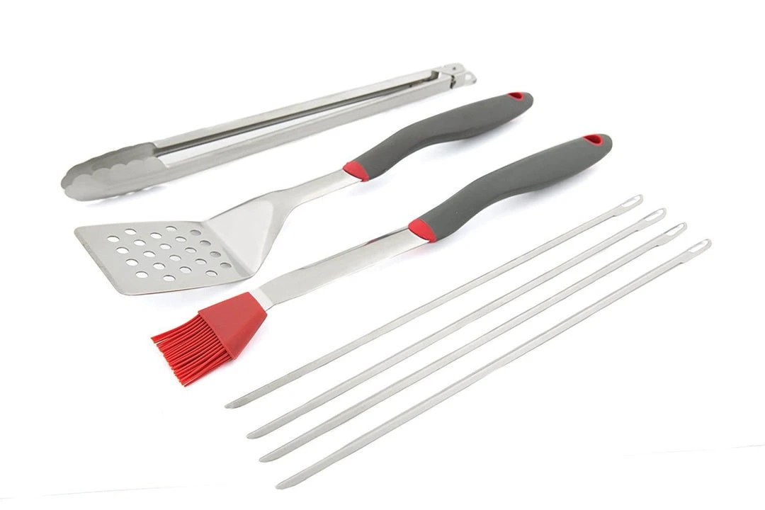 GrillPro Stainless Steel Tool Set W/ Ergo Grips (7-Piece) BBQ Accessories 1 GrillPro Stainless Steel Tool Set W/ Ergo Grips (7-Piece) BBQ Accessories