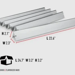 BBQ Accessories Weber Stainless Steel Flavour Bars 5pc.x 22.5" (Genesis 2002-7 ,Silver B & C) - 65903