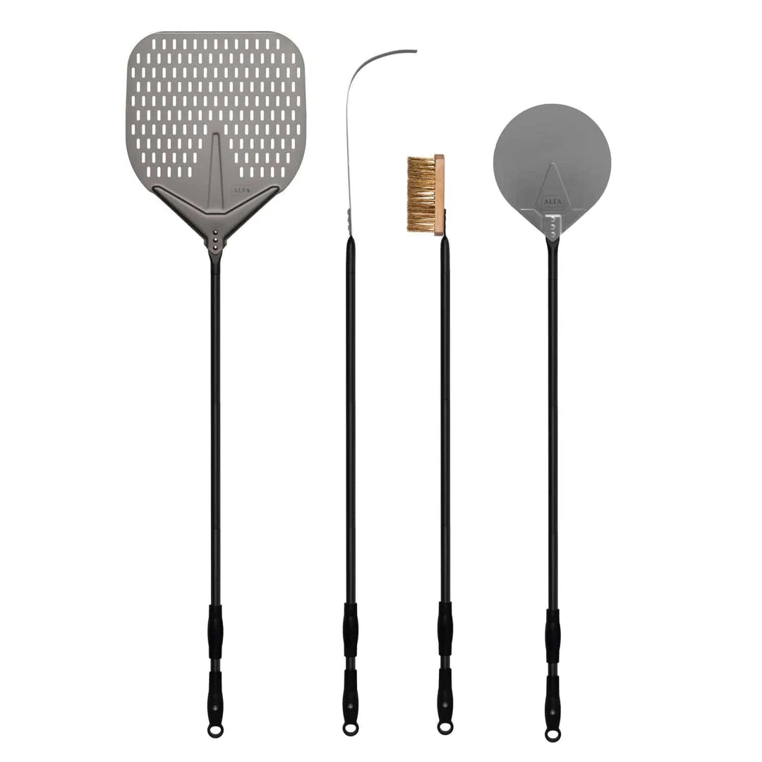 Alfa Forni Alfa 48" 4-Piece Pizza Peel Set (Black) - AC-4PSET48BK BBQ Accessories 1 Alfa Forni Alfa 48" 4-Piece Pizza Peel Set (Black) - AC-4PSET48BK BBQ Accessories