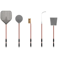 Alfa Forni BBQ Accessories Alfa 36" 5-Piece Pizza Peel Set (Red) - AC-5PSET36RD