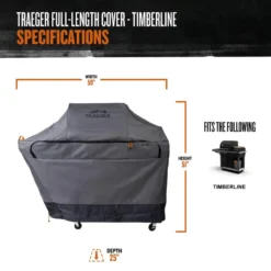 Traeger Canada Traeger Full-Length Grill Cover (TIMBERLINE) - BAC602 BBQ Accessories 13 Traeger Canada Traeger Full-Length Grill Cover (TIMBERLINE) - BAC602 BBQ Accessories