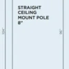 Bromic Heating Bromic Eclipse Electric Ceiling Pole (8" Straight) - BH3230001