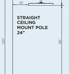 Bromic Heating Bromic Eclipse Electric Ceiling Pole (24" Straight) - BH3230002