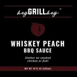 Hey Grill Hey BBQ Sauce (Whiskey Peach 18 Fl. Oz.) - HGHWPX6
