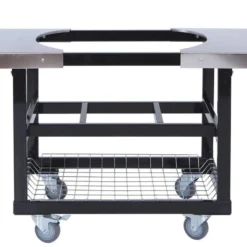 BBQ Accessories Primo Cart With Basket And Stainless Steel Side Shelves For Oval JR 200 Grills - PG00320