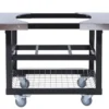 BBQ Accessories Primo Cart With Basket And Stainless Steel Side Shelves For Oval LG 300 And XL 400 Grills - PG00370