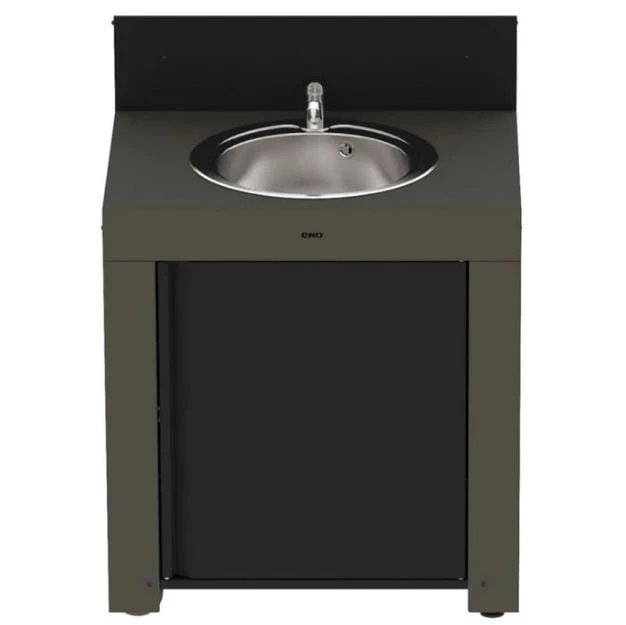 ENO La Plancha Modulo Outdoor Sink & Cupboard (Gray Galvanized Steel) - PMOD7003 1 ENO La Plancha Modulo Outdoor Sink & Cupboard (Gray Galvanized Steel) - PMOD7003