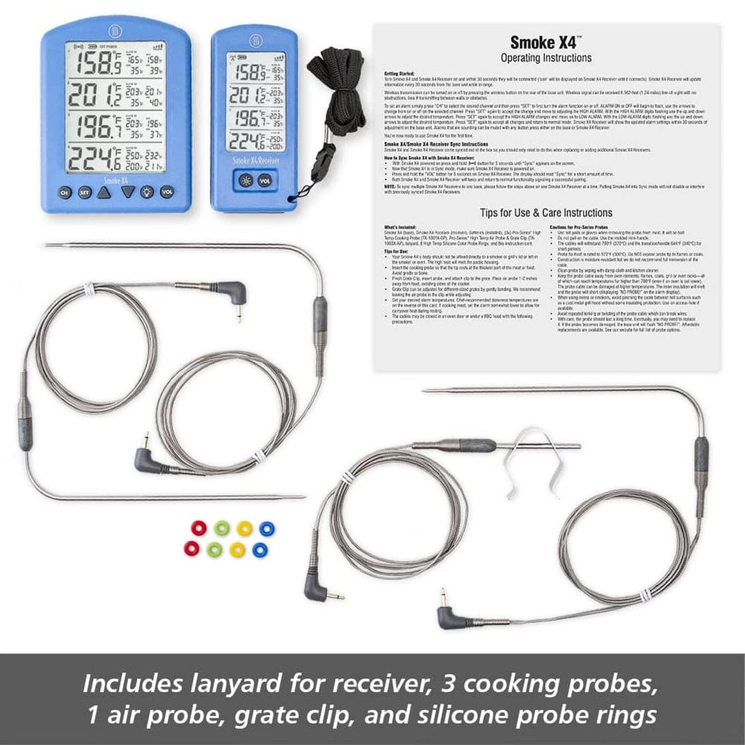 ThermoWorks Smoke X4 Long-Range Remote BBQ Alarm Thermometer BBQ Accessories 17 ThermoWorks Smoke X4 Long-Range Remote BBQ Alarm Thermometer BBQ Accessories