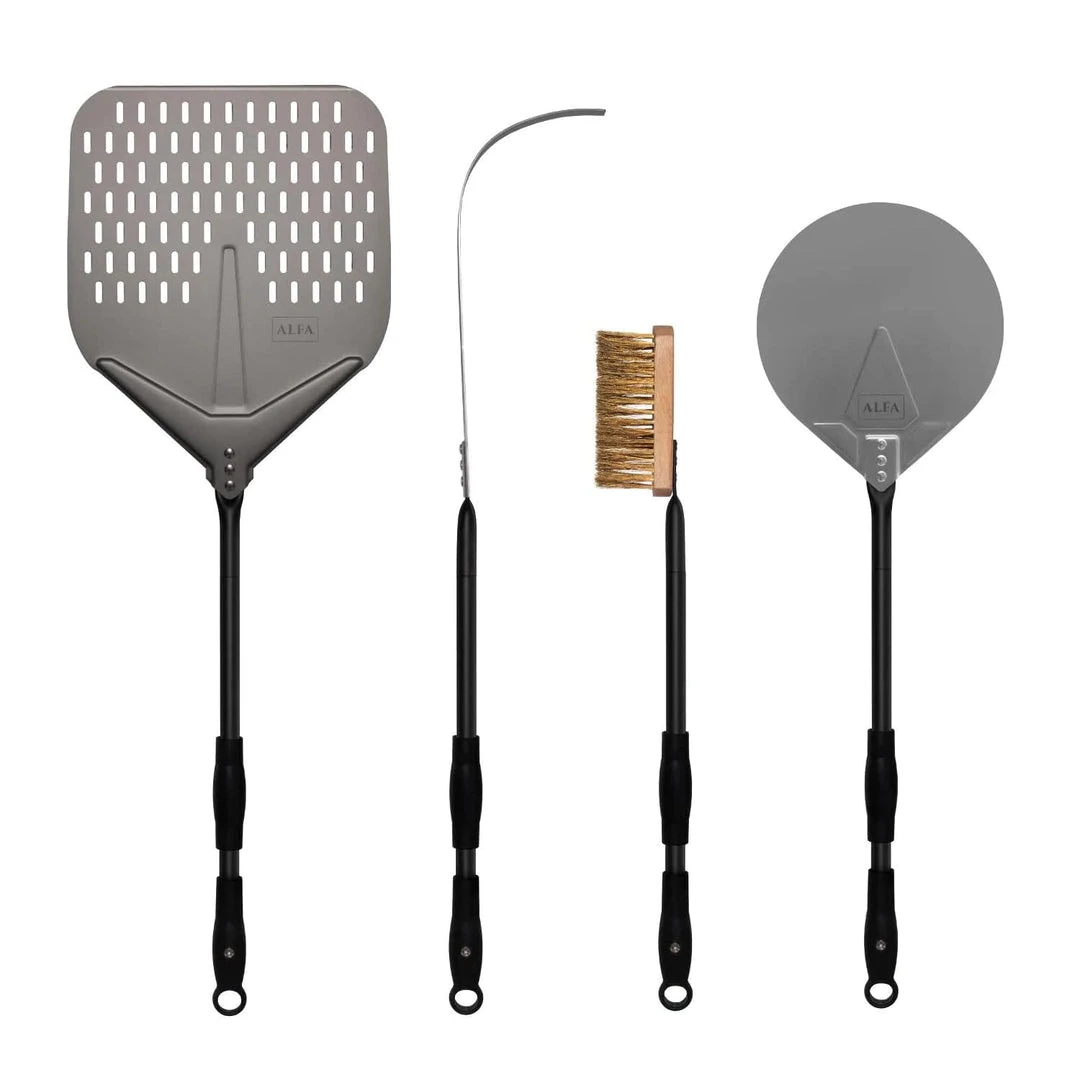 Alfa Forni Alfa 24" 4-Piece Pizza Peel Set (Black) - AC-4PSET24BK 1 Alfa Forni Alfa 24" 4-Piece Pizza Peel Set (Black) - AC-4PSET24BK