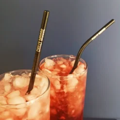 Chadwicks & Hacks BBQ Accessories Chilly Moose Stainless Steel Reusable Straws (8 Pack) - BWSTRAW