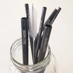 Chadwicks & Hacks BBQ Accessories Chilly Moose Stainless Steel Reusable Straws (8 Pack) - BWSTRAW