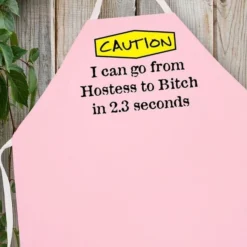 Chadwicks & Hacks LA Imprints Attitude Apron - Hostess To B!tch BBQ Accessories