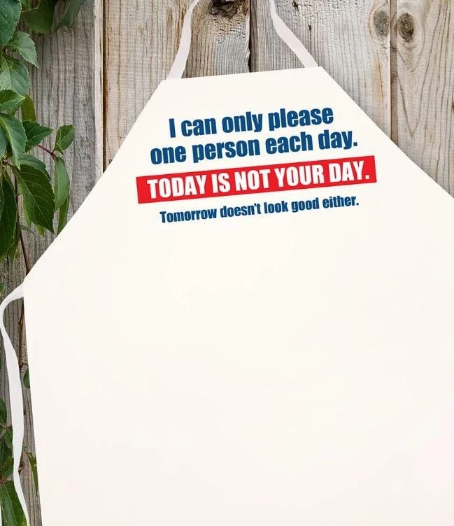 BBQ Accessories LA Imprints Attitude Apron - Today Is Not Your Day 1 BBQ Accessories LA Imprints Attitude Apron - Today Is Not Your Day