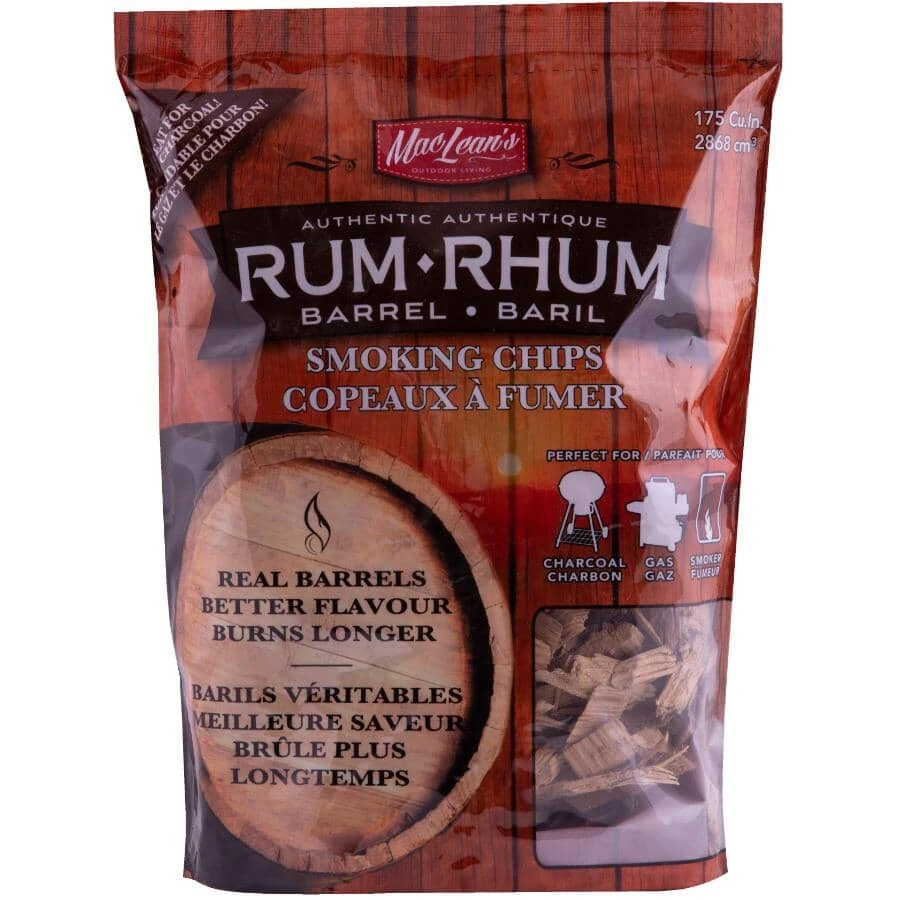 Maclean Outdoor Living Inc. BBQ Accessories MacLean's Smoking Chips (Rum Liquor - 2lb.) - CB-140CR-CP 1 Maclean Outdoor Living Inc. BBQ Accessories MacLean's Smoking Chips (Rum Liquor - 2lb.) - CB-140CR-CP